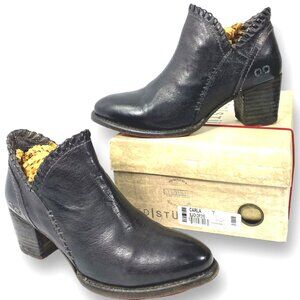 Bed Stu Carla Ankle Boots Women's Sz 7 Black Dip Dyed Rustic Cobbler Series EUC